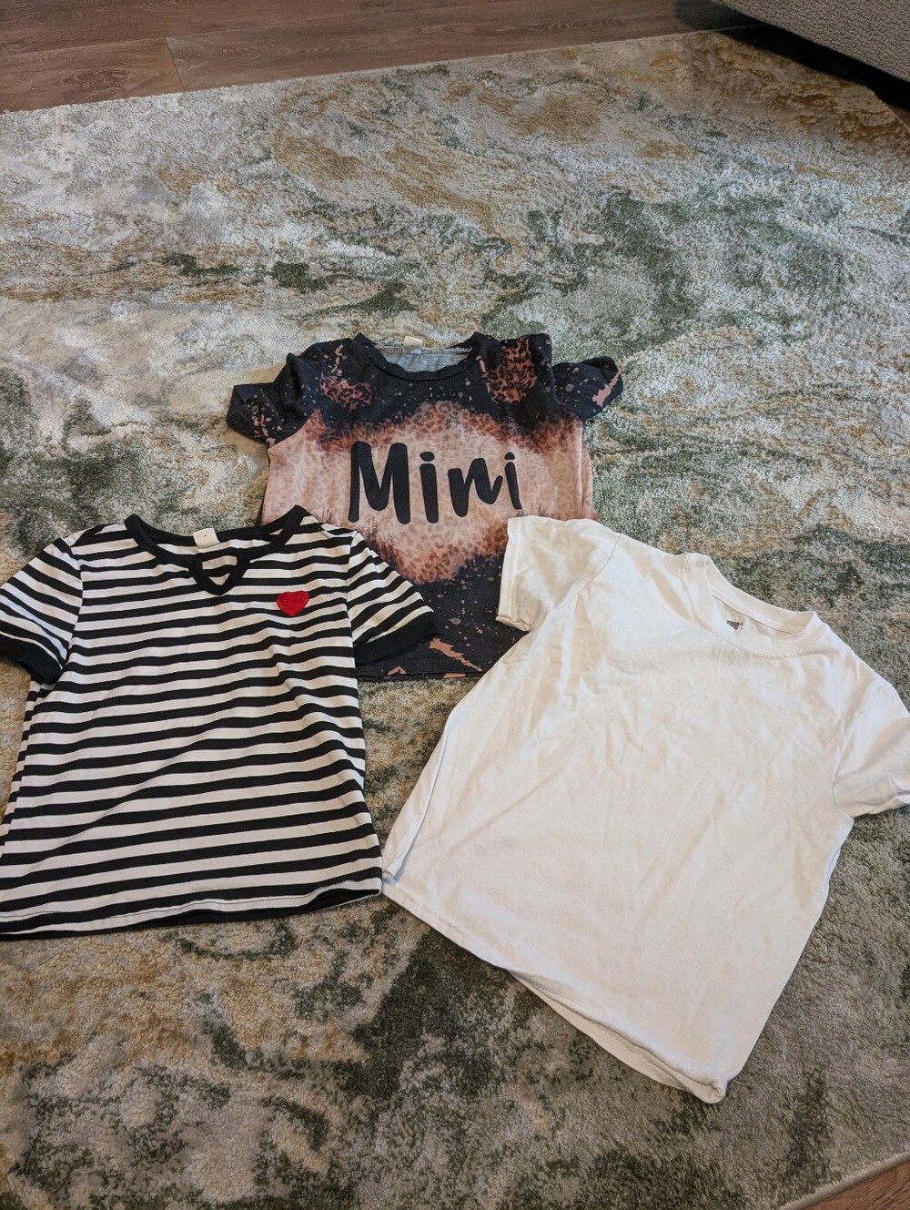Kids Short-Sleeve Tee Set - Black, White & Pink Graphic Tops